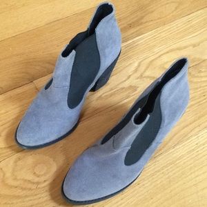 Gray suede boots